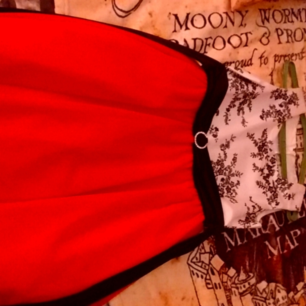 Rare Editions Red, white and black dress Size 16